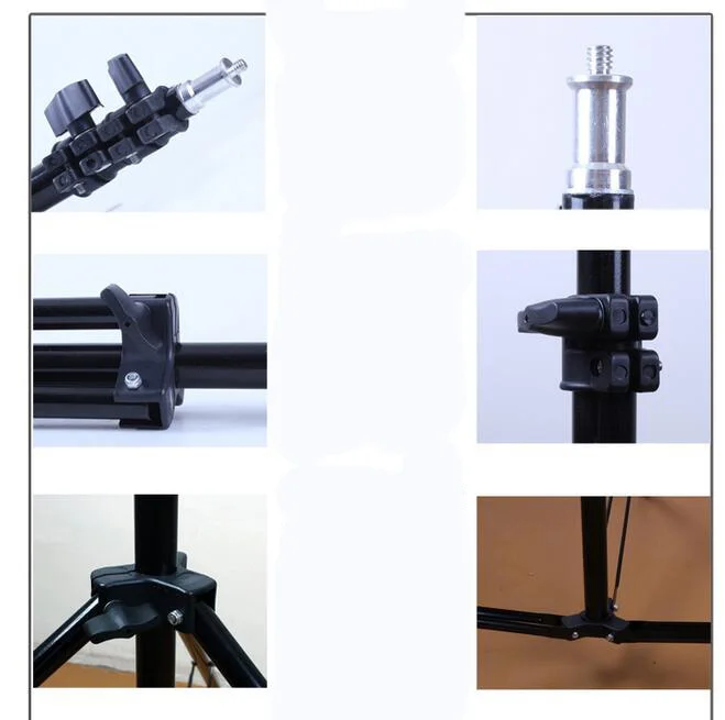  Foldable Studio Photography Light Flash Stand Support Three Flash Tripod 2M Light Stand Tripod With