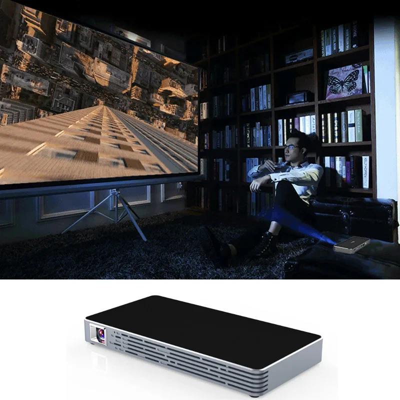 

Mini Portable Projector Household Smart DLP HD Phone Beamer for Home Theater SD998