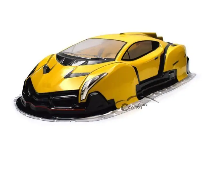 

YUKALA NO:091yellow 1/10 RC parts PVC painted body shell for RC hobby racing on-road drift car(size: 470*190mm wheel base 250mm)