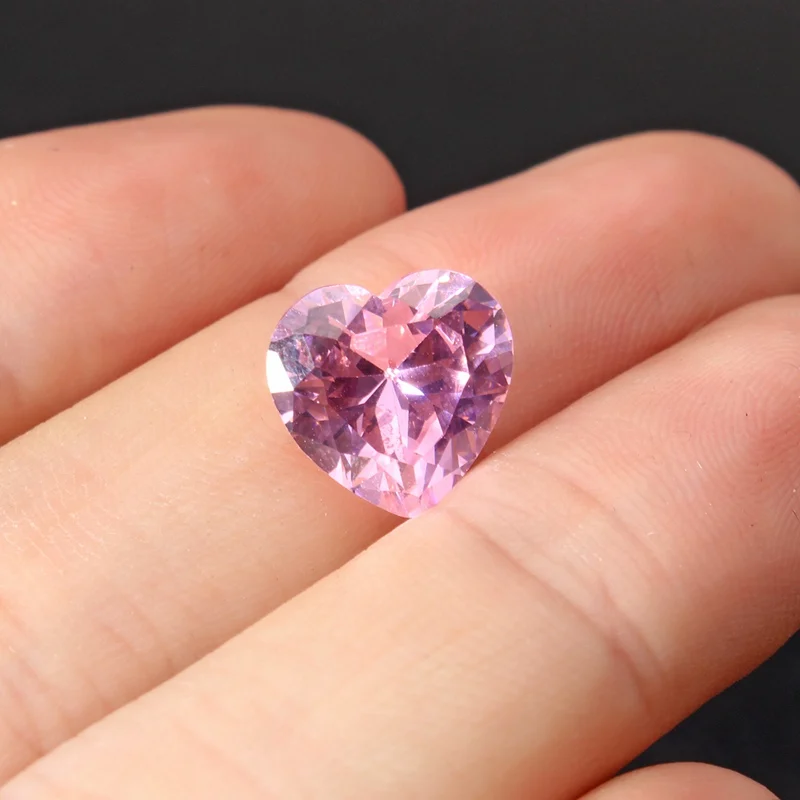 KIWarm 10x10 мм 5.51ct светильник с розовым сапфиром ограненным сердцем VVS незакрепленным