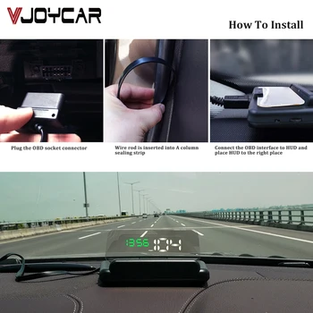 

HUD Mirror C500 Car Head up display Windshield Projector Security Alarm Fuel Consumption Mileage RPM Faulty Code Diagnostic Tool