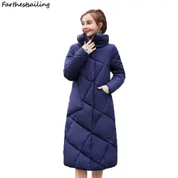 Для женщин зимняя куртка пальто утолщение теплый длинный женский пиджак женский плюс верхняя одежда парка дамы Feminino парки верхняя одежда