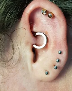 

Newest G23 titanium earcuff medical titanium piercing cuff G23 Implanted titanium earring cuff tragus helix daith earring