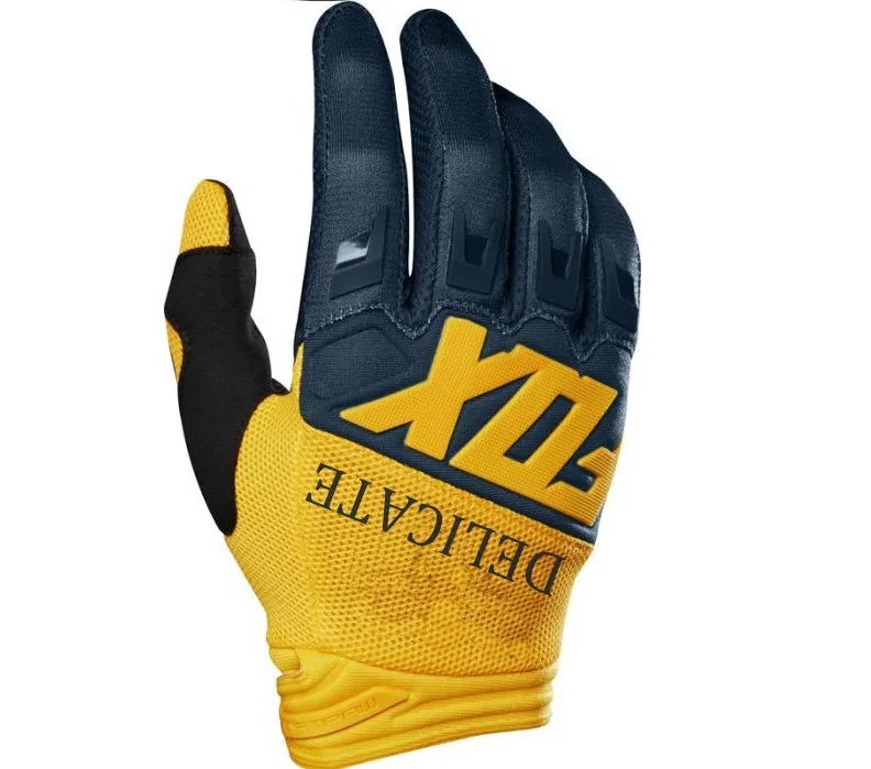 Naughty Fox Racing темно-синие/желтые перчатки MX Enduro Racing MTB DH мотоциклетные велосипедные перчатки