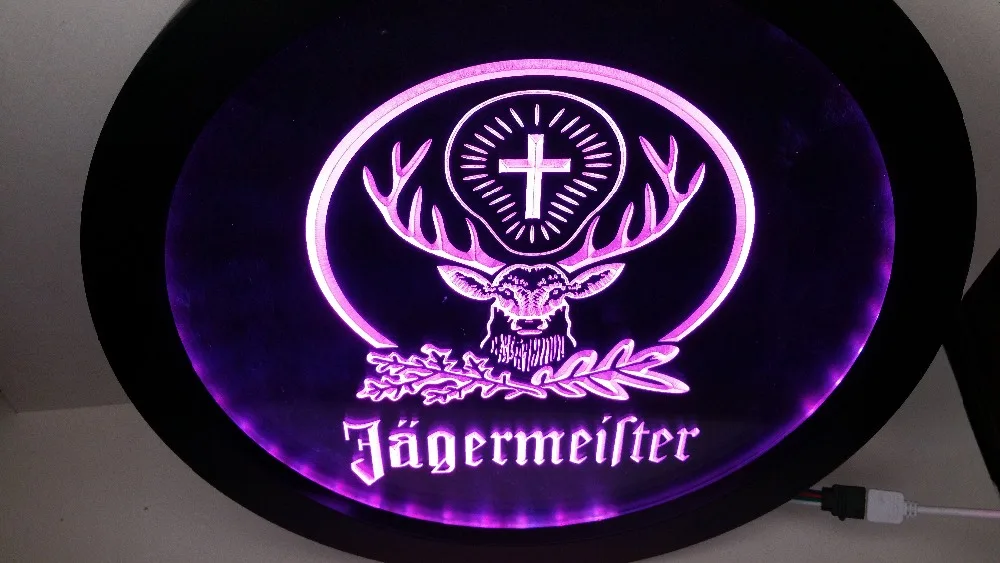 B-10 Егермейстера голова оленя rgb led нескольких Цвет беспроводного управления пивной бар Паб-клуб Неоновый свет знак специальный подарок