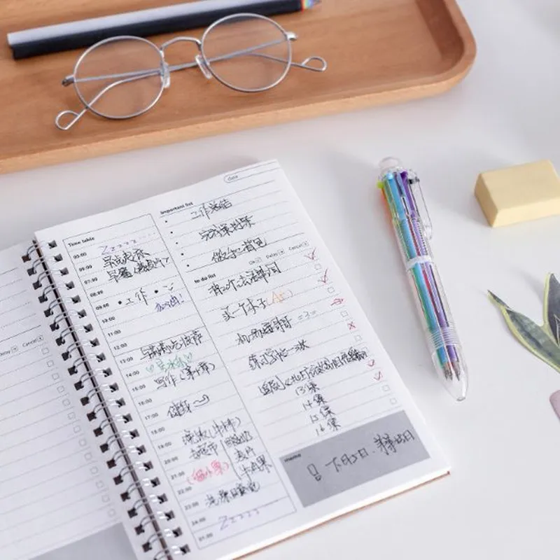

Coloffice 1PC Weekly Planner Coil Notebook Agenda For Kid Diary Journal Dairy Inserts Horizontal Notepad School Office Supplies
