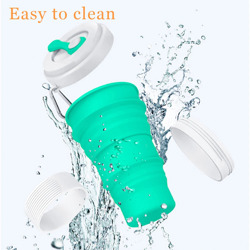 550ml Folding Silicone 5 color Portable Silicone Telescopic Drinking Collapsible coffee cup folding silica cup with Lids Travel 550ml Folding Silicone 5 color Portable Silicone Telescopic Drinking Collapsible coffee cup folding silica cup with Lids Travel