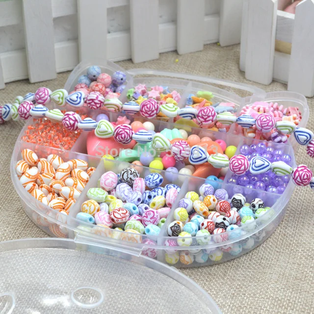 Girl Beaded Early Education In Kindergarten Manual Scattered Bead Material 4 To 7 Years Old Children's Toys 2021 2