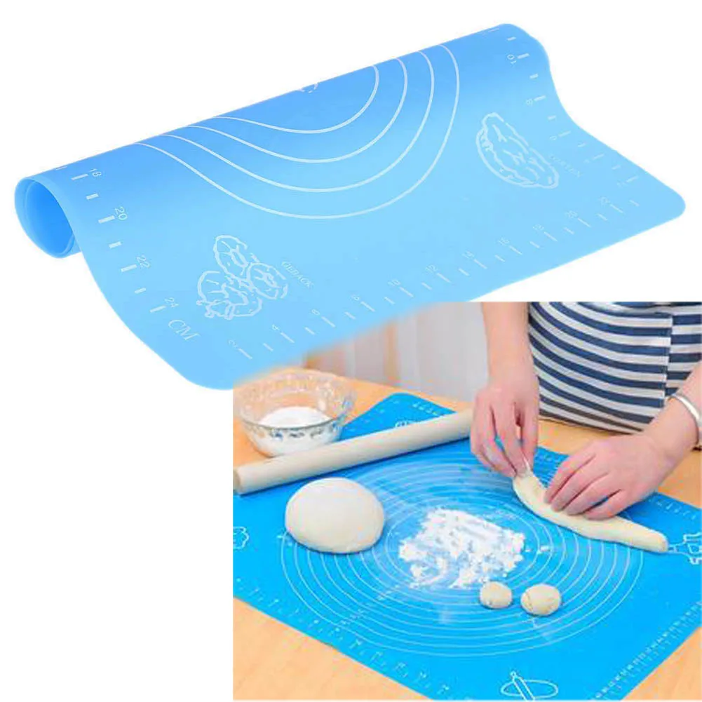 

Non-Stick Silicone Baking Mats Cake Dough Rolling Fondant Mat Kneading Baking Mat With Scale kitchen Baking & Pastry Tools