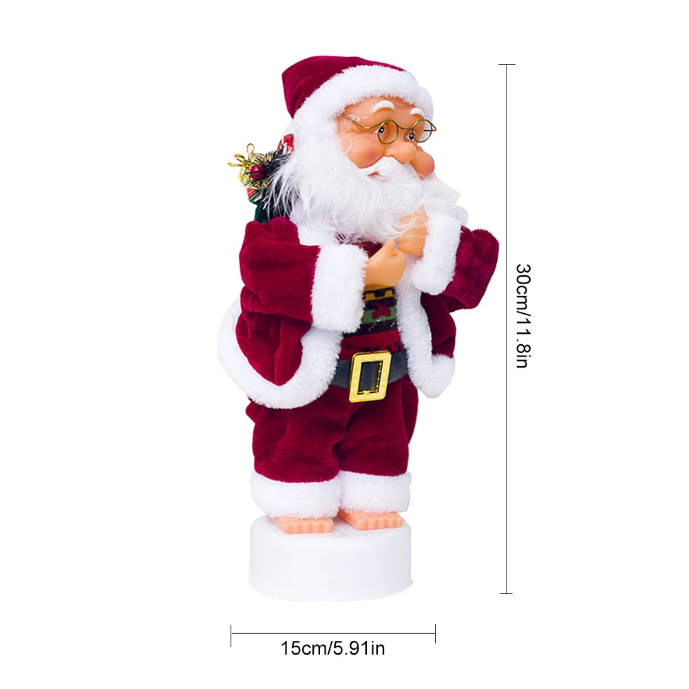 1 шт. Электрический Санта-Клаус музыкальные куклы забавная форма Санта-Клауса игрушки украшения Рождество инновационные настольные украшения подарок
