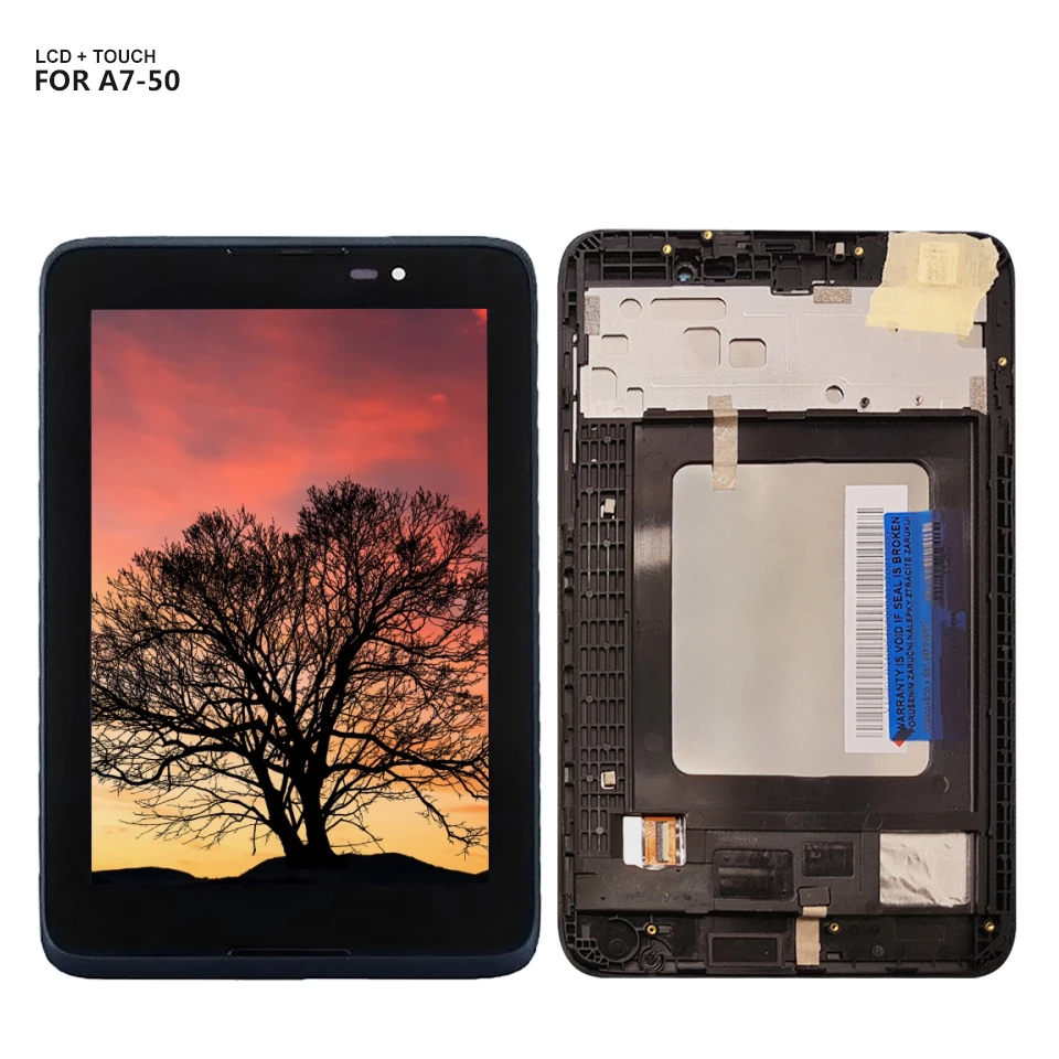 

LCD Display Touch Screen+Frame Assembly Replacement For Lenovo A7-50 A3500 A3500-F A3500-H Blue