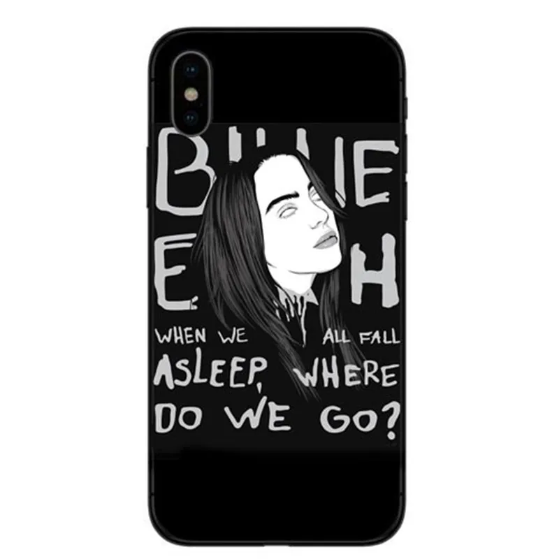 Когда мы все засыпаем, куда нам идти Billie Eilish Khalid Encantador Macio TPU Casos de Telefone Capa Para o 5 6 7 8 Plus X - Цвет: TPU