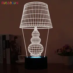 Творческий 3D Светодиодное освещение LED Настольная лампа с сенсорной кнопки 3D лампы как домашний Книги по искусству украшения огни