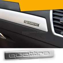 AudIi A3 A4 A5 A6 A7 A8 Q3 Q5 Q7 S4 S5 S6 RS7 8 TT Интерьер Приборной Панели Полный Привод Quattro Логотип Спорт Алюминий Металл стикер
