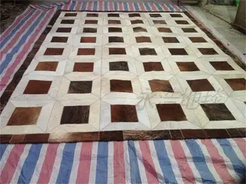 

2018 free shipping 1 piece via DHL 100% natural cowhide cow leather leather carpets
