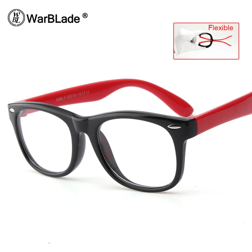

WarBLade Infant Baby Kids TR90 Eyewear Frames Child Safety Eye Glasses With Clear Lens, Soft Flexible Optic Frame For Myopia