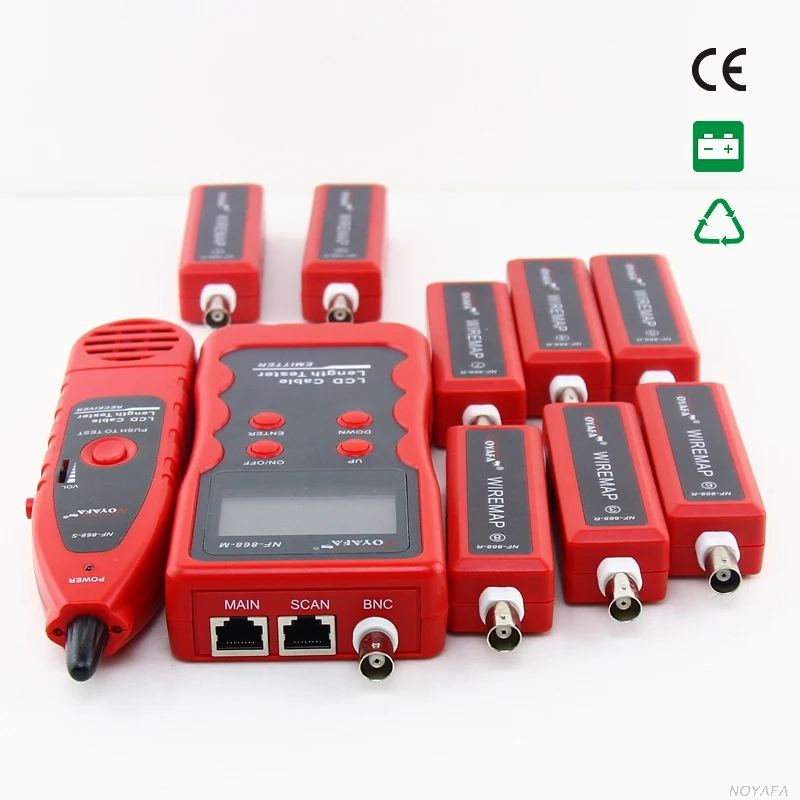 NOYAFA NF 868W Тестер кабеля диагностический тон RJ45 LAN сеть BNC USB RJ11 телефонный провод