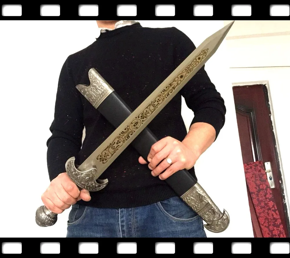 KungFu Римский Цзянь искусство онлайн косплей меч стальное лезвие/металлическая