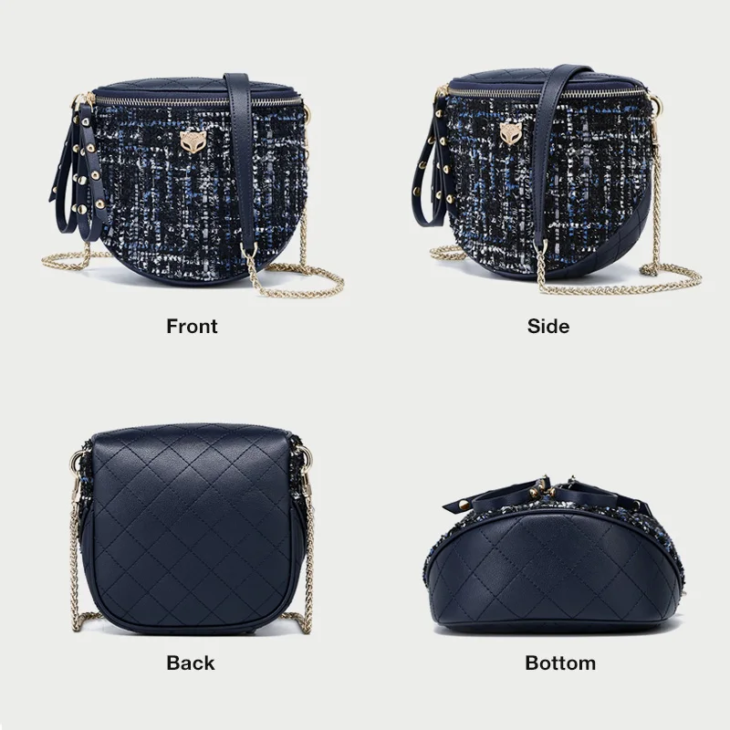 Goedkoop Foxer Mode meisje zadeltas Leather Chic Lady Party Kleine Crossbody Tas INS Stijl Nieuwe Ontwerp Flap Tassen