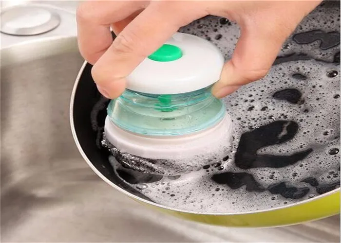 Креативный кухонный чистый шарик из нержавеющей стали практичный скраб-щетка горшок в дополнение с ручкой, чистый шар