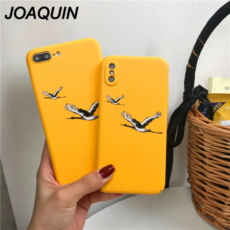 Матовый чехол для iPhone 7 6 S 8 Plus жесткий с изображением фламинго X чехлы телефонов
