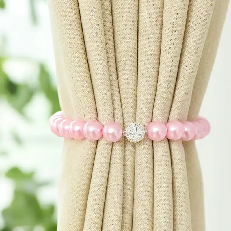 2pc Artifical Pearl Curtain Tieback Rope Curtain Tiebacks Hanging