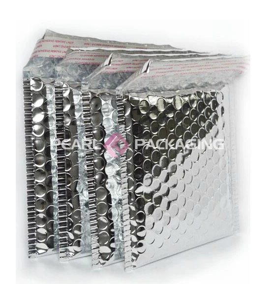 

50pcs Shiny Silver Bubble Mailer for Fancy Gift Packaging Delivery Free Shipping