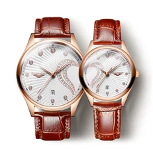 GUANQIN оригинальные креативные часы женские кожаные водонепроницаемые часы набор супер тонкий сетчатый ремень часы женские часы Relogio Feminino