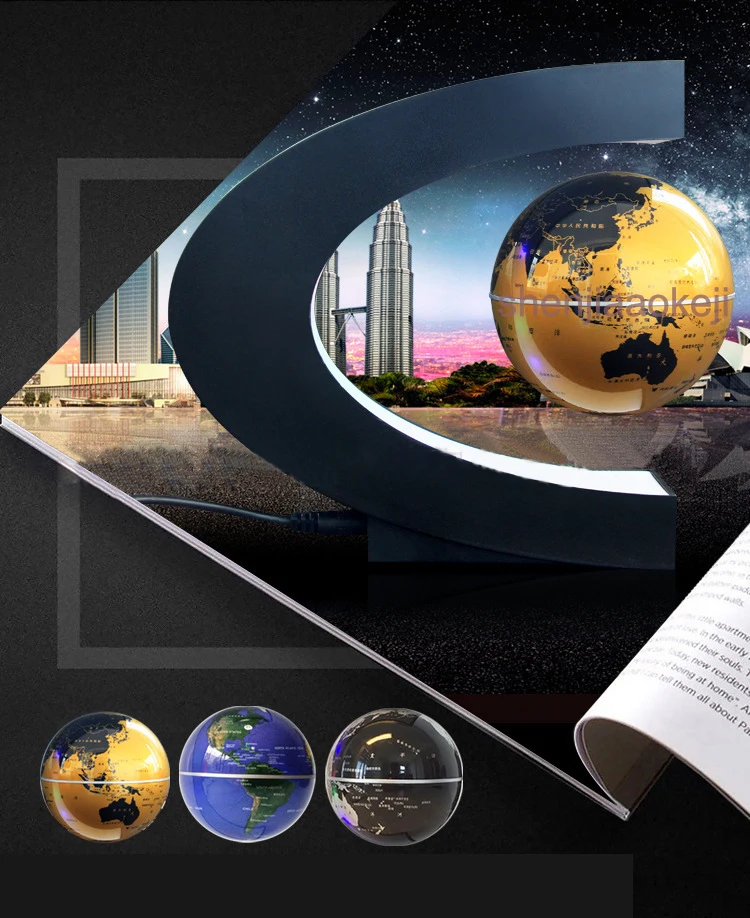 Magnetic Floating Globe World Map teaching resources home Office Desk Decoration School supplies Magnetic levitation globe 1pc