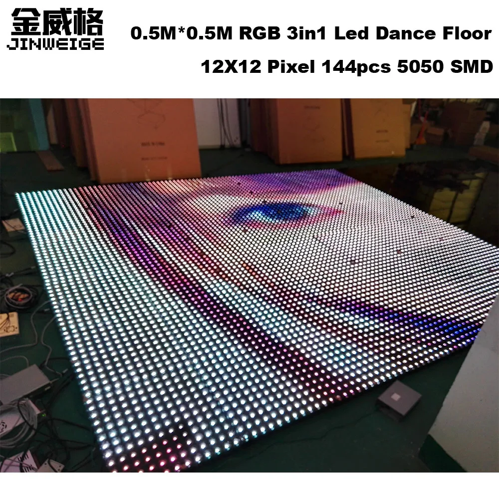 Beautiful Effect 12X12 Pixel RGB 3in1 Interactive Led Dance Floor IP52 Sensor Disco Party | Лампы и освещение