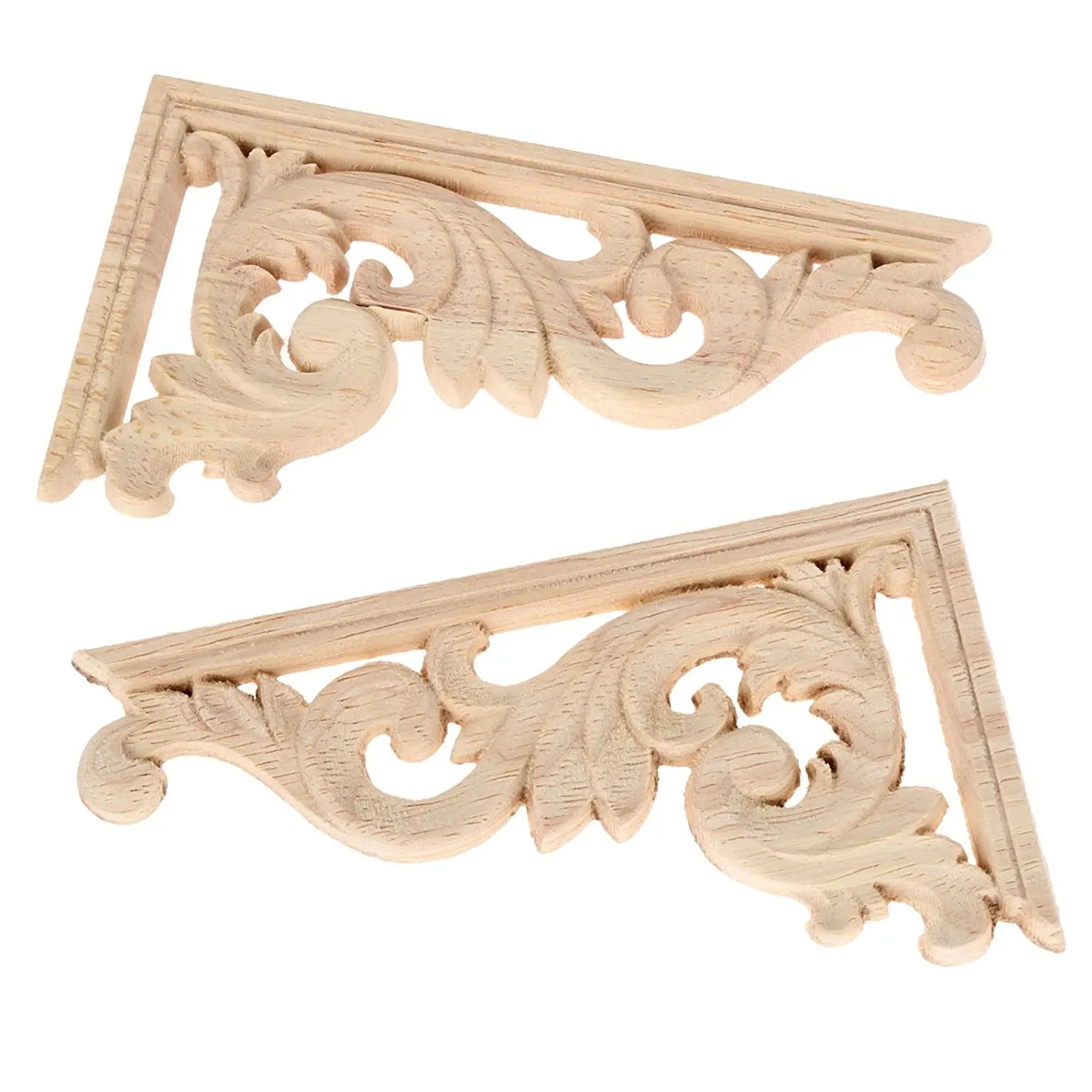 22.5 * 8 cm NO LOGO 1pc sin Pintar Madera de Cosecha Tallado del Marco de la Esquina onlay Apliques for el hogar Muebles Pared del Armario de Puertas Decoraci/ón Artesan/ía