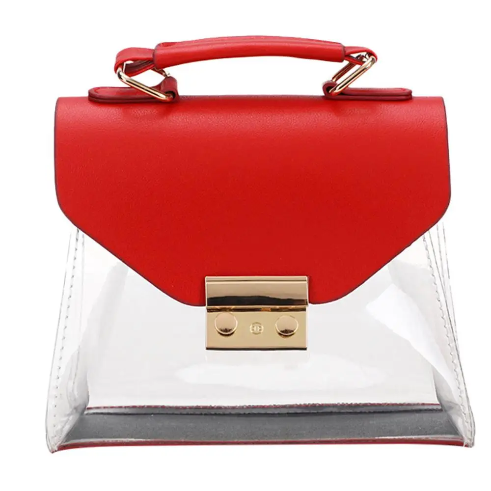 

Women clear bag Messenger bag Fashion Transparent Women Shoulder Bags Ladies Casual Shopping Scarves Handbags