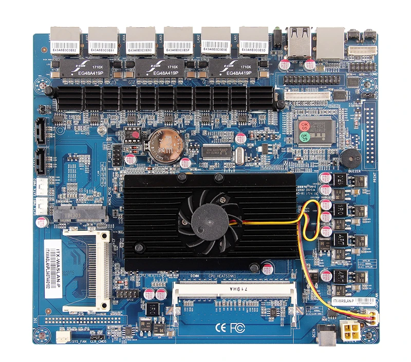^*Best Offers 6 network port D525 motherboard ITX-WASLAN-P low power consumption D52SL firewall ZA-525N6S motherboard