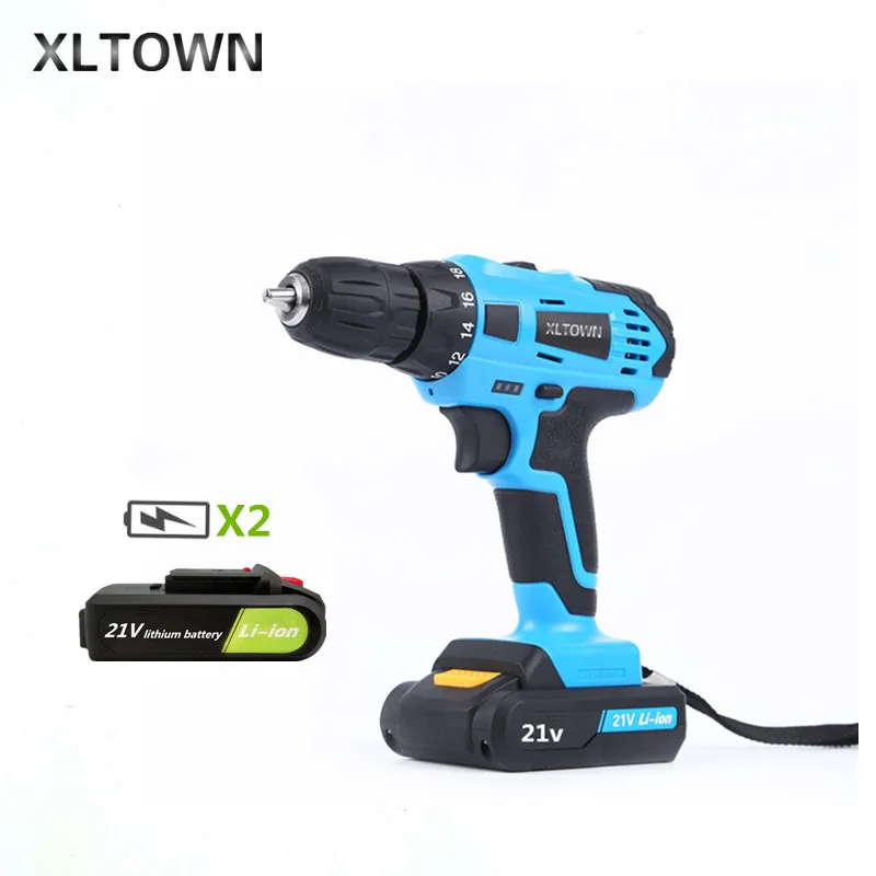 

XLTOWN 21V hand Electric drill Rechargeable lithium battery electric screwdriver home Tool cordless Electric drill Power Tools