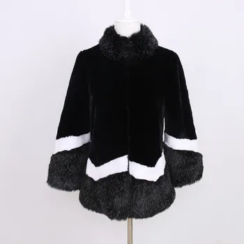 

Women Rabbit Fur and Fox Fur Coat N8