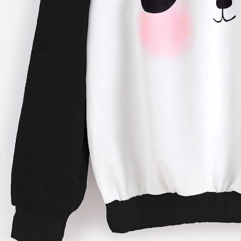  Bigsweety Women Hoodies Kawaii Style Cartoon Panda Thin Sweatshirts Casual Hoody Harajuku Women Tra