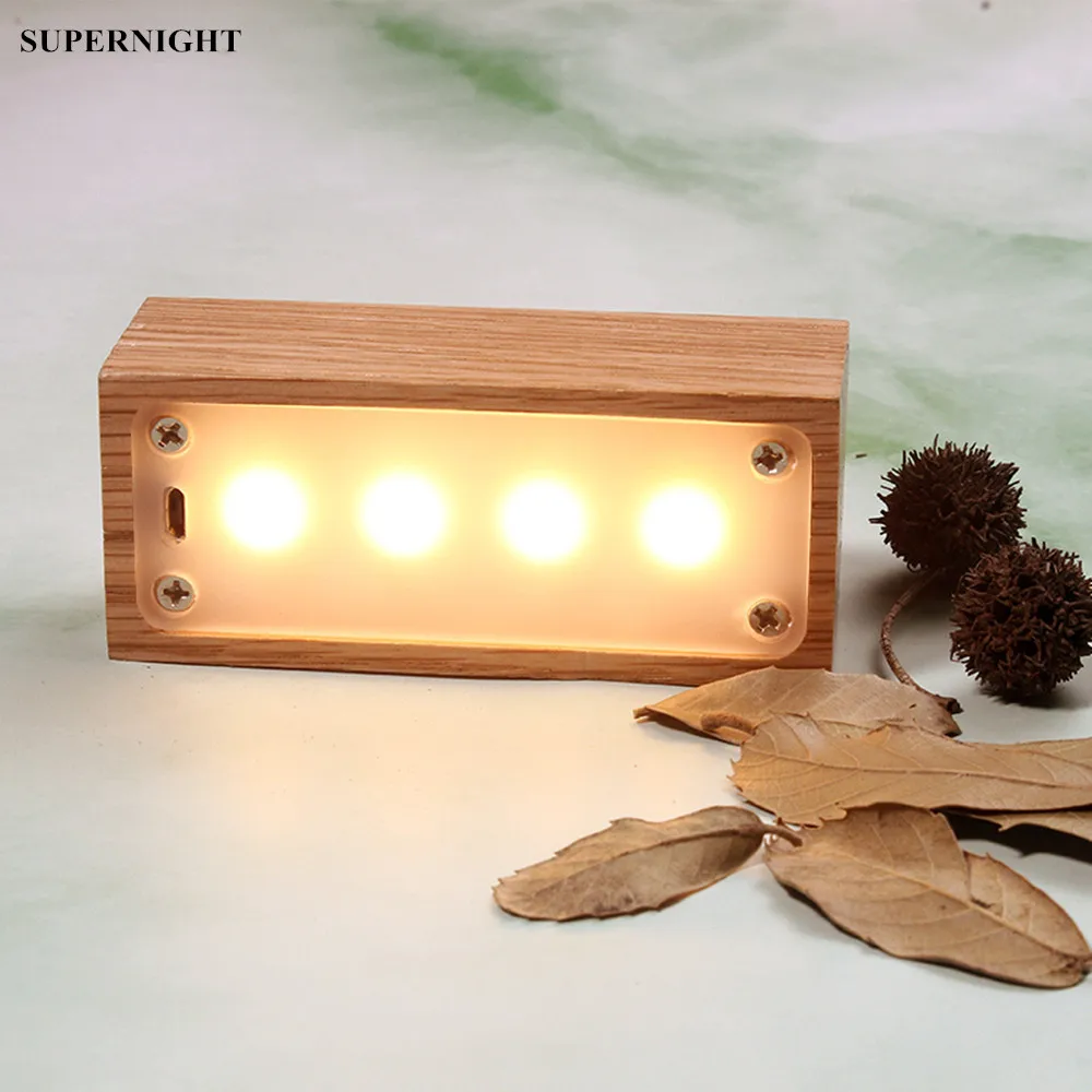 

SuperNight Bamboo Wood LED Night Light Creative Touch Sensor Table Lamp USB Dimmable Magnetic Wall Mounted Bedroom Bedside Lamp