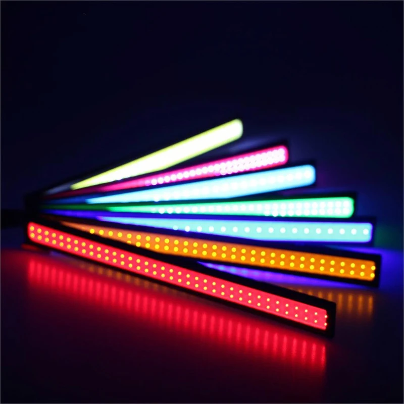 

1pc Waterproof COB LED Daytime Running Light Fog Driving Lamp Car Accessories with Turn Signal Light Car styling