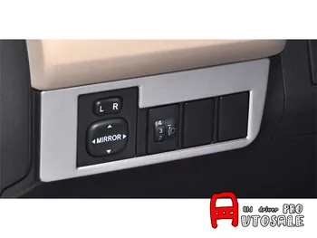 

Free Shipping stainless steel Headlight Dimmer Dip switch Head Light Lamp Flasher Control Cover Trim for Toyota rav4 2013-2015