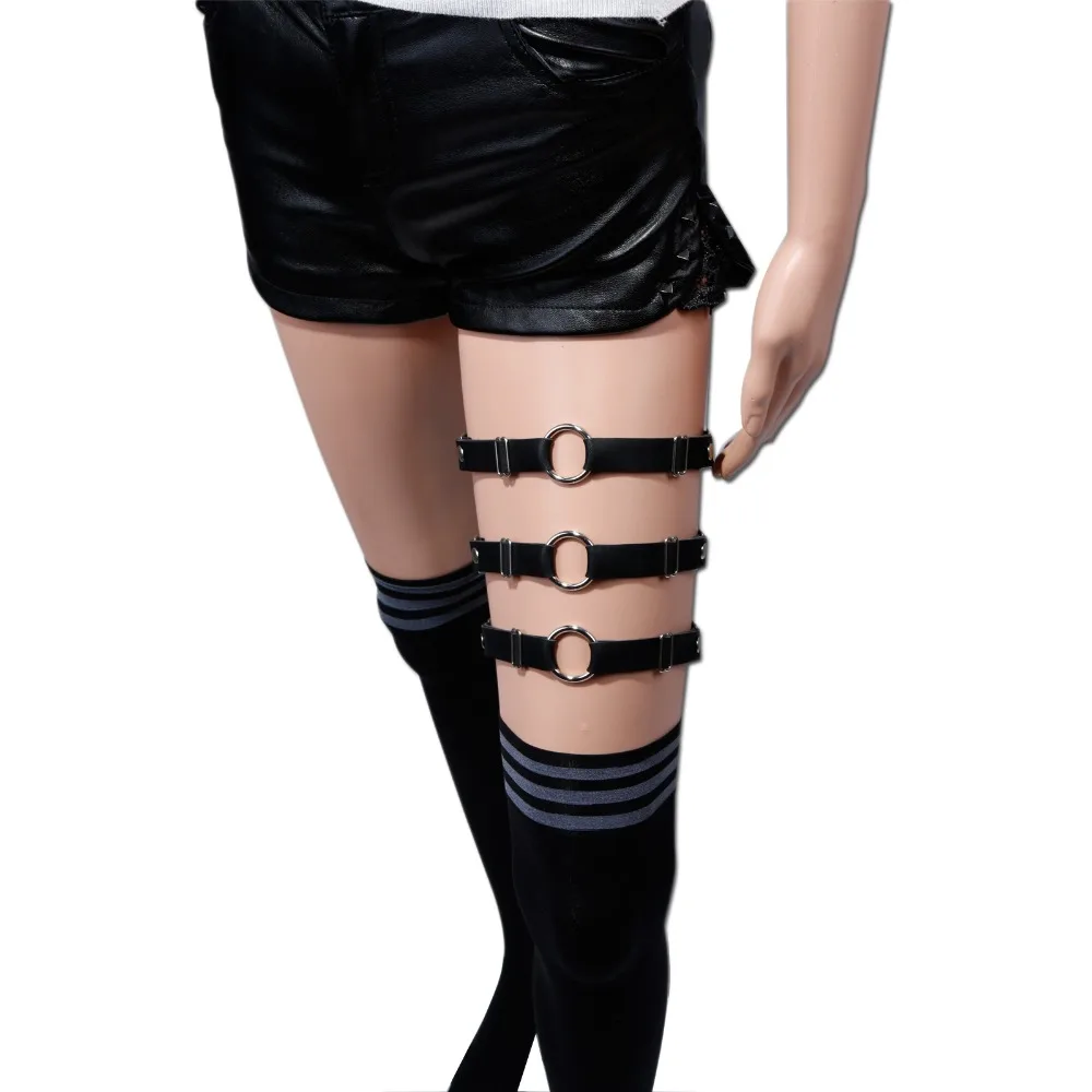 

3 pcs/set gothic PUNK cosplay punk braces for women DOUBLE CROSS garters belts HARAJUKU FASHION ACCESSORY