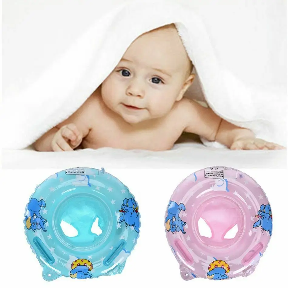 Infant Baby Inflatable Swim Circle Double Handle Safety Baby Seat Float Swiming Pool Ring Inflatable Water Toys Swimming