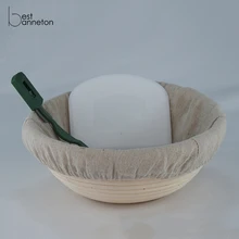 Best banneton Banneton Bread Proofing Basket Set Indonesia rattan 10 inch Round Brotform Bread Basket Dough Bowl