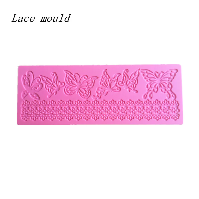 Wholesale Silicone mold Classic Butterfly Lace sugar mat decoration for cake Fondant cake mold