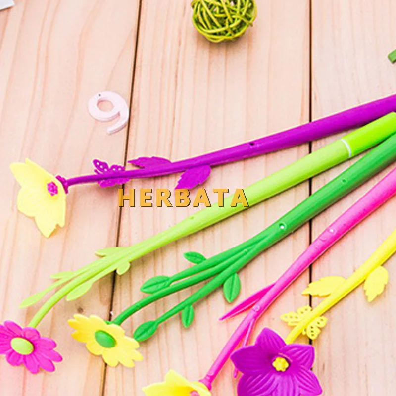 1 шт./лот крохотная зеленая трава гелевая ручка Лезвие украшение в горшок зажим