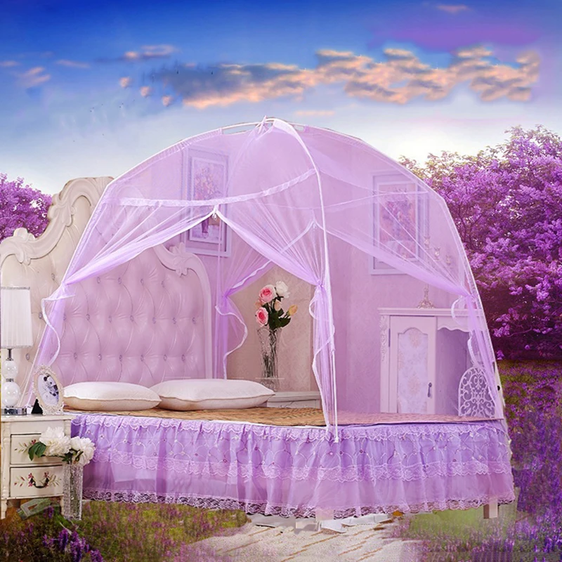 

New summer double door yurt mosquito net foldable anti-mosquito fashion mosquito net 100x200cm/120x200cm/150x200cm/180x200cm