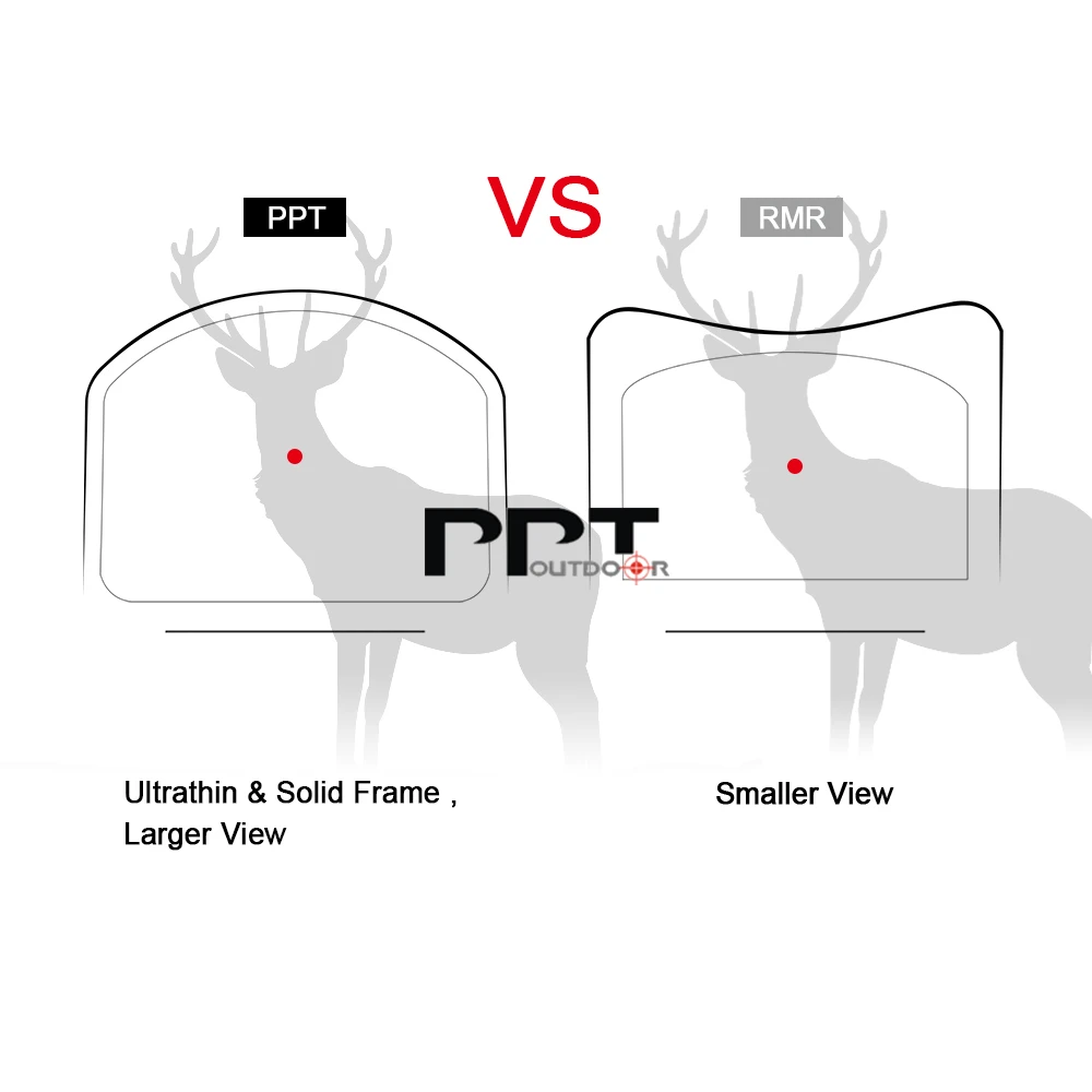 PPT Tactical 3 MOA Red dot sight 1X Увеличение Мини Red Dot прицел подходит на 20 мм рельс страйкбол для охотничьей оптики OS2-0117