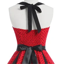 Fashion Summer Dress 2017 Sexy Halter Robe Polka Dots Pinup Rockabilly 50s 60s Vintage Dress Vestidos Plus Size Women Dresses