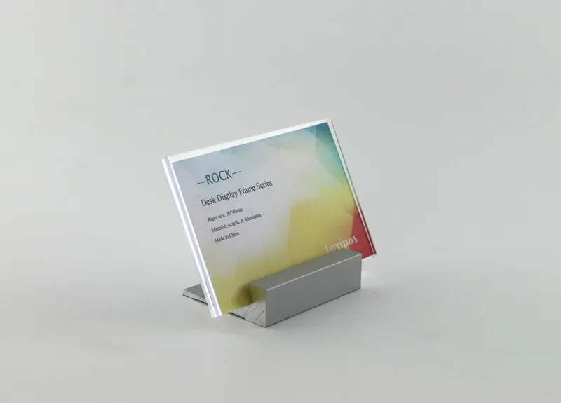 30 pcs 90*60mm LABEL HOLDER Aluminium metal tabletop desktop display