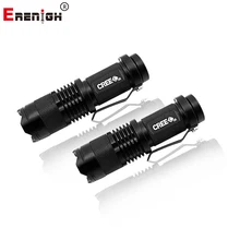 Светодиодный фонарик Mini Q5 с батареей AA 14500, водонепроницаемый, для кемпинга, мощный светодиодный фонарик для пеших прогулок, рыбалки, велосипеда