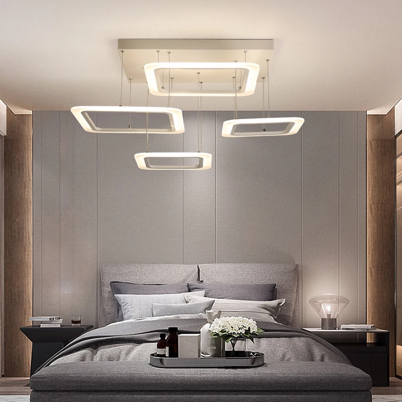 

2018 led modern Chandelier for Living Room Bedroom Chandelier lighting AC85-265V Acrylic luminaria lampadario led lustres